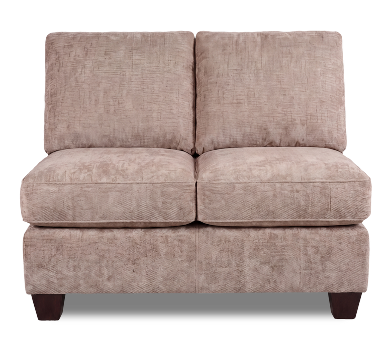 Causeuse sans accoudoirs personnalisable Arc de Sofa Lab de 46 po fabriquée au Canada en tissu - Chenille Praline
