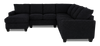Made in Canada Customizable Sofa Lab Arc 4-Piece Left-Facing Sectional with Chaise - Teddy Raven | Sofa sectionnel de gauche 4 pièces avec fauteuil long personnalisable Arc de Sofa Lab fabriqué au Canada en tissu - Teddy Raven
