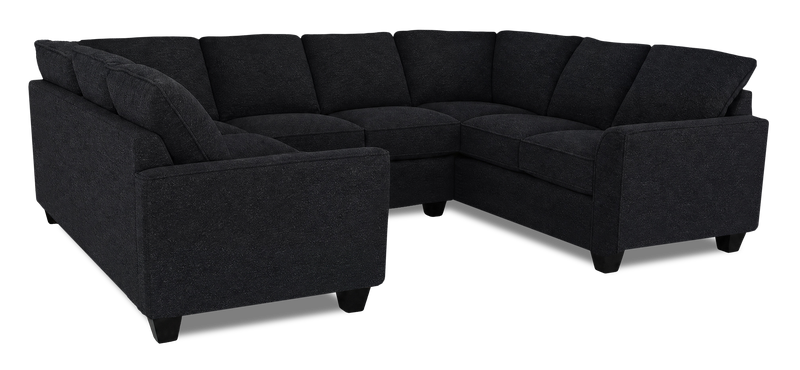 Sofa sectionnel en U personnalisable Arc de Sofa Lab fabriqué au Canada en tissu - Teddy Raven