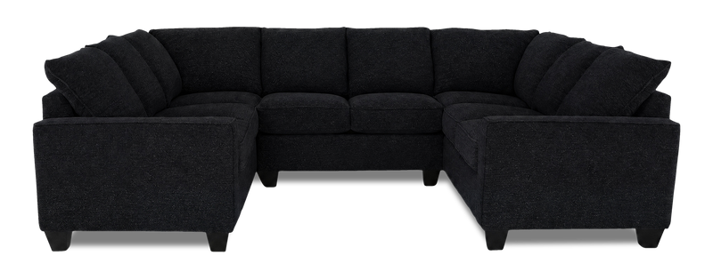 Sofa sectionnel en U personnalisable Arc de Sofa Lab fabriqué au Canada en tissu - Teddy Raven