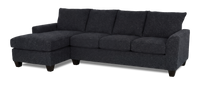  Sofa avec fauteuil long de gauche personnalisable Arc de Sofa Lab fabriqué au Canada en tissu - Teddy Raven