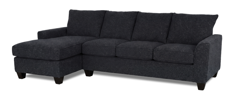 Sofa avec fauteuil long de gauche personnalisable Arc de Sofa Lab fabriqué au Canada en tissu - Teddy Raven