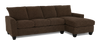 Sofa avec fauteuil long de droite personnalisable Arc de Sofa Lab fabriqué au Canada en tissu - Teddy Walnut