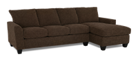 Sofa avec fauteuil long de droite personnalisable Arc de Sofa Lab fabriqué au Canada en tissu - Teddy Walnut
