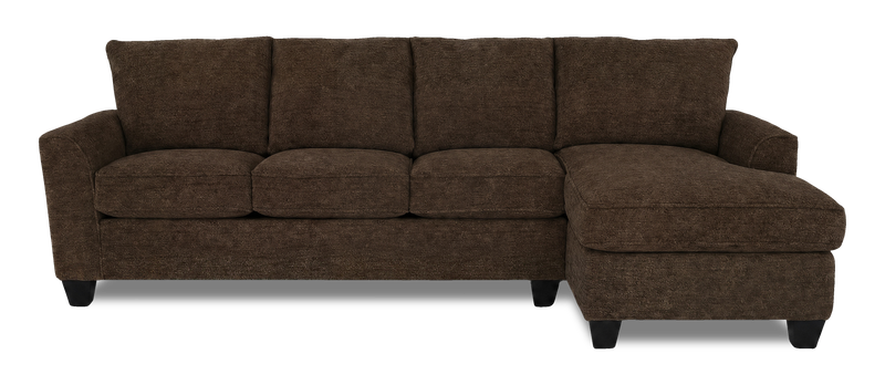 Sofa avec fauteuil long de droite personnalisable Arc de Sofa Lab fabriqué au Canada en tissu - Teddy Walnut