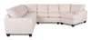Sofa sectionnel de droite 4 pièces avec fauteuil enveloppant personnalisable Arc de Sofa Lab fabriqué au Canada en tissu - Chenille White