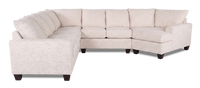  Sofa sectionnel de droite 4 pièces avec fauteuil enveloppant personnalisable Arc de Sofa Lab fabriqué au Canada en tissu - Chenille White