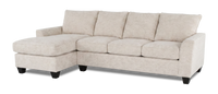  Sofa avec fauteuil long de gauche personnalisable Arc de Sofa Lab fabriqué au Canada en tissu - Chenille White