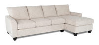  Sofa-lit sectionnel de droite personnalisable Arc de Sofa Lab fabriqué au Canada en tissu - Chenille White