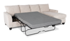 Made in Canada Customizable Sofa Lab Arc Fabric Right-Facing Sofabed Sectional - Chenille White | Sofa-lit sectionnel de droite personnalisable Arc de Sofa Lab fabriqué au Canada en tissu - Chenille White