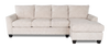 Made in Canada Customizable Sofa Lab Arc Fabric Right-Facing Sofabed Sectional - Chenille White | Sofa-lit sectionnel de droite personnalisable Arc de Sofa Lab fabriqué au Canada en tissu - Chenille White