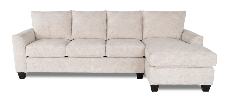 Sofa-lit sectionnel de droite personnalisable Arc de Sofa Lab fabriqué au Canada en tissu - Chenille White