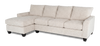 Sofa-lit sectionnel de gauche personnalisable Arc de Sofa Lab fabriqué au Canada en tissu - Chenille White