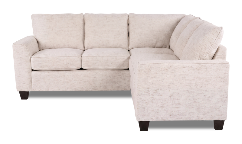 Sofa sectionnel 2 pièces personnalisable Arc de Sofa Lab fabriqué au Canada en tissu - Chenille White