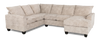 Sofa sectionnel de droite 3 pièces avec fauteuil long personnalisable Arc de Sofa Lab fabriqué au Canada en tissu - Plush Parchment