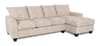 Sofa-lit sectionnel de droite personnalisable Arc de Sofa Lab fabriqué au Canada en tissu - Plush Parchment