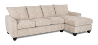 Sofa-lit sectionnel de droite personnalisable Arc de Sofa Lab fabriqué au Canada en tissu - Plush Parchment