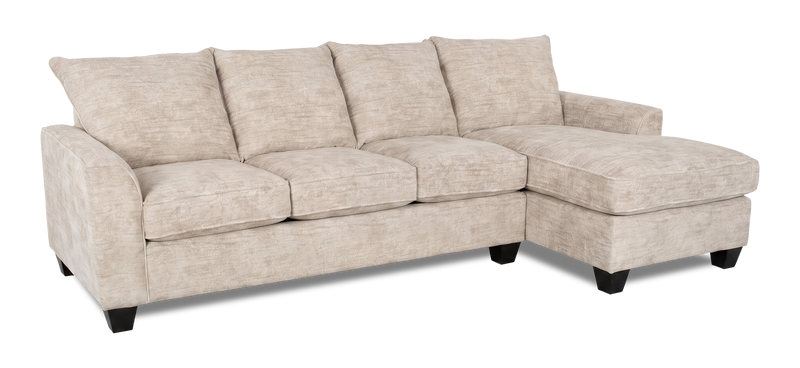 Sofa-lit sectionnel de droite personnalisable Arc de Sofa Lab fabriqué au Canada en tissu - Plush Parchment