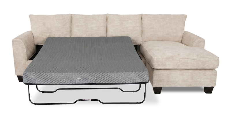 Sofa-lit sectionnel de droite personnalisable Arc de Sofa Lab fabriqué au Canada en tissu - Plush Parchment