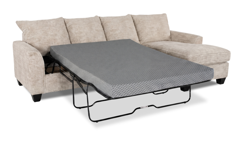 Sofa-lit sectionnel de droite personnalisable Arc de Sofa Lab fabriqué au Canada en tissu - Plush Parchment