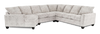 Sofa sectionnel de gauche 4 pièces avec fauteuil enveloppant personnalisable Arc de Sofa Lab fabriqué au Canada en tissu - Plush Oyster
