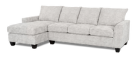  Sofa avec fauteuil long de gauche personnalisable Arc de Sofa Lab fabriqué au Canada en tissu - Plush Oyster