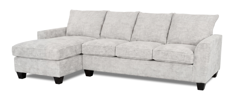 Sofa avec fauteuil long de gauche personnalisable Arc de Sofa Lab fabriqué au Canada en tissu - Plush Oyster