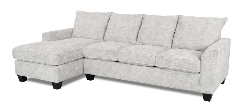 Sofa-lit sectionnel de gauche personnalisable Arc de Sofa Lab fabriqué au Canada en tissu - Plush Oyster