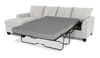 Made in Canada Customizable Sofa Lab Arc Fabric Left-Facing Sofabed Sectional - Plush Oyster | Sofa-lit sectionnel de gauche personnalisable Arc de Sofa Lab fabriqué au Canada en tissu - Plush Oyster