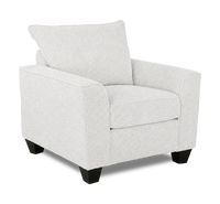  Fauteuil personnalisable Roll de Sofa Lab de 40 po fabriqué au Canada en tissu - Teddy Snow