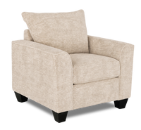  Fauteuil personnalisable Roll de Sofa Lab de 40 po fabriqué au Canada en tissu - Plush Parchment