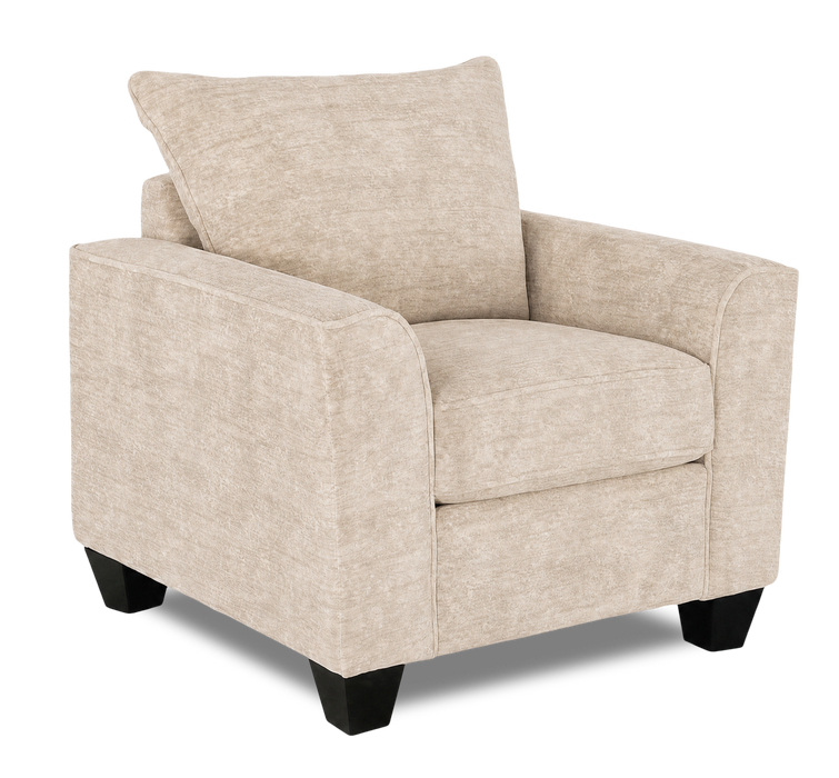 Fauteuil personnalisable Roll de Sofa Lab de 40 po fabriqué au Canada en tissu - Plush Parchment