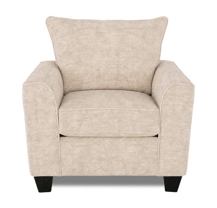 Fauteuil personnalisable Roll de Sofa Lab de 40 po fabriqué au Canada en tissu - Plush Parchment