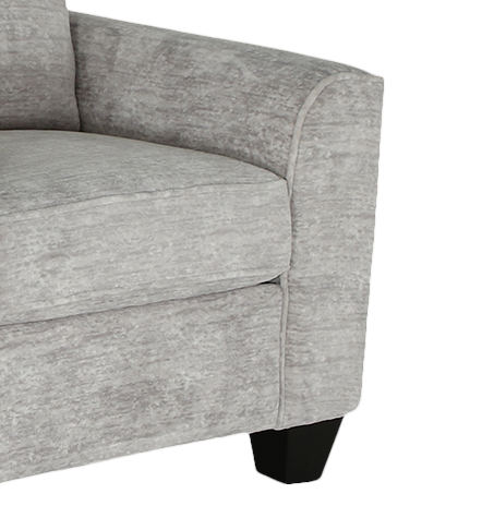 Fauteuil personnalisable Roll de Sofa Lab de 40 po fabriqué au Canada en tissu - Plush Oyster