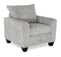 Fauteuil personnalisable Roll de Sofa Lab de 40 po fabriqué au Canada en tissu - Plush Oyster