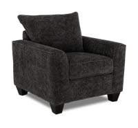 Fauteuil personnalisable Roll de Sofa Lab de 40 po fabriqué au Canada en tissu - Plush Charcoal