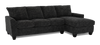 Sofa avec fauteuil long de droite personnalisable Arc de Sofa Lab fabriqué au Canada en tissu - Plush Charcoal 