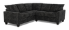 Sofa sectionnel 2 pièces personnalisable Arc de Sofa Lab fabriqué au Canada en tissu - Plush Charcoal 