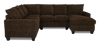 Made in Canada Customizable Sofa Lab Arc 3 Piece Right-Facing Fabric Sectional with Chaise – Plush Chocolate | Sofa sectionnel de droite 3 pièces avec fauteuil long personnalisable Arc de Sofa Lab fabriqué au Canada en tissu - Plush Chocolate