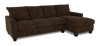 Sofa-lit sectionnel de droite personnalisable Arc de Sofa Lab fabriqué au Canada en tissu - Plush Chocolate