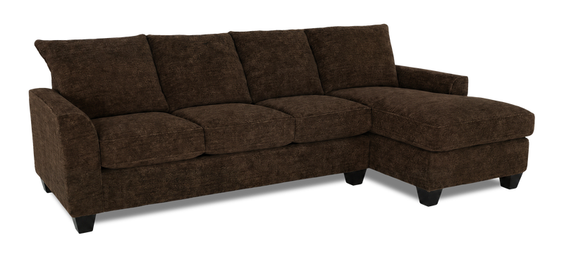 Sofa-lit sectionnel de droite personnalisable Arc de Sofa Lab fabriqué au Canada en tissu - Plush Chocolate