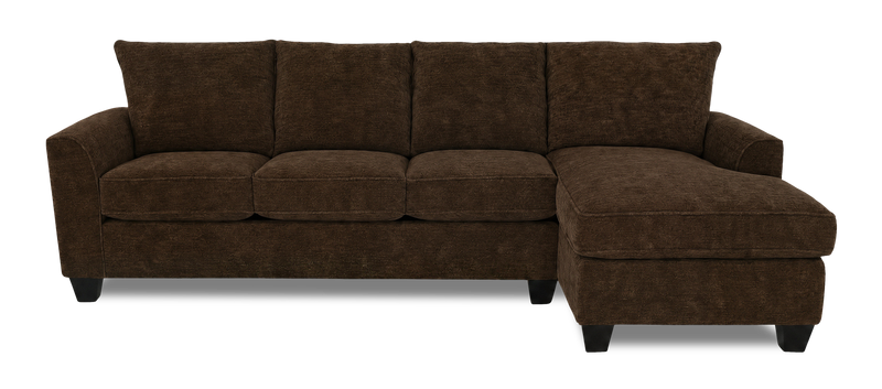 Sofa-lit sectionnel de droite personnalisable Arc de Sofa Lab fabriqué au Canada en tissu - Plush Chocolate