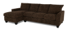 Made in Canada Customizable Sofa Lab Arc Fabric Left-Facing Sofabed Sectional - Plush Chocolate | Sofa-lit sectionnel de gauche personnalisable Arc de Sofa Lab fabriqué au Canada en tissu - Plush Chocolate