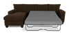 Made in Canada Customizable Sofa Lab Arc Fabric Left-Facing Sofabed Sectional - Plush Chocolate | Sofa-lit sectionnel de gauche personnalisable Arc de Sofa Lab fabriqué au Canada en tissu - Plush Chocolate