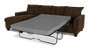Made in Canada Customizable Sofa Lab Arc Fabric Left-Facing Sofabed Sectional - Plush Chocolate | Sofa-lit sectionnel de gauche personnalisable Arc de Sofa Lab fabriqué au Canada en tissu - Plush Chocolate