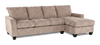 Sofa avec fauteuil long de droite personnalisable Arc de Sofa Lab fabriqué au Canada en tissu - Chenille Praline