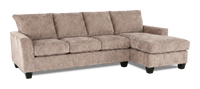  Sofa avec fauteuil long de droite personnalisable Arc de Sofa Lab fabriqué au Canada en tissu - Chenille Praline