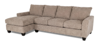 Sofa-lit sectionnel de gauche personnalisable Arc de Sofa Lab fabriqué au Canada en tissu - Chenille Praline