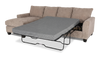 Made in Canada Customizable Sofa Lab Arc Fabric Left-Facing Sofabed Sectional - Chenille Praline | Sofa-lit sectionnel de gauche personnalisable Arc de Sofa Lab fabriqué au Canada en tissu - Chenille Praline