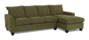 Sofa avec fauteuil long de droite personnalisable Arc de Sofa Lab fabriqué au Canada en tissu - Chenille Moss